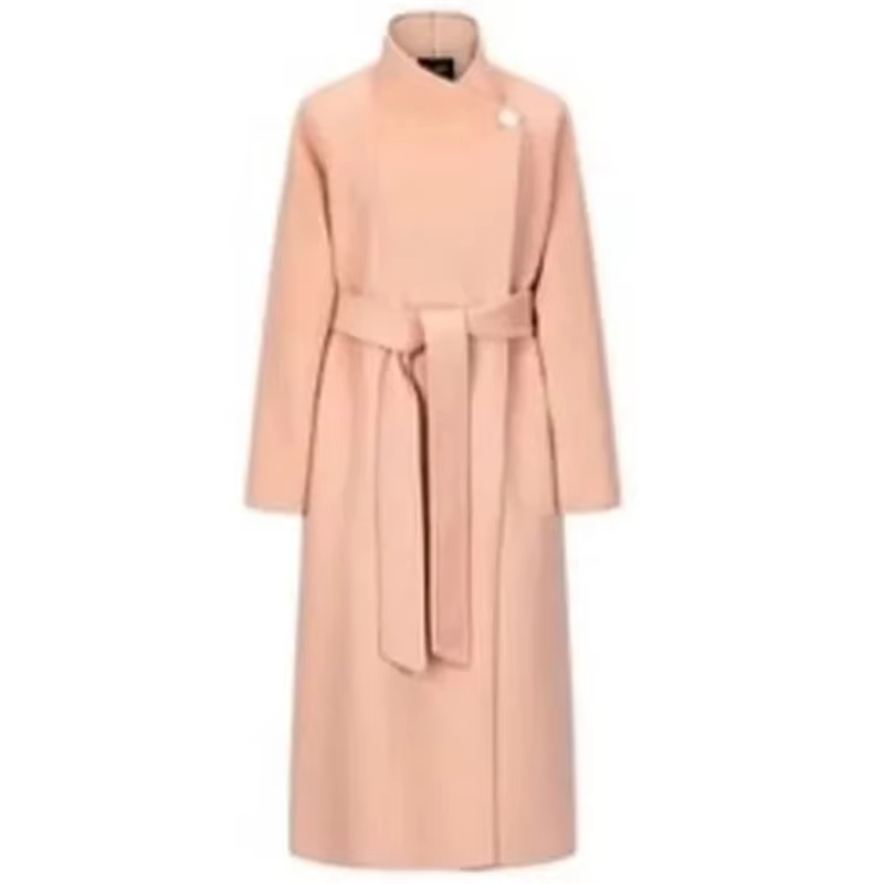 Korean Sle Double-Faced Camere Long Coat Women's Loose Medium-Length Woolen Coat Autumn Winter New Arrival Faion