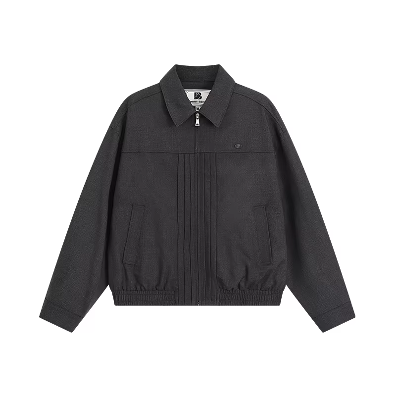 Bobbybecky Vintage Simple Extrafine Wool Jacket Turn-down Collar Loose Knife West Pants Casual Style Women's Short Coat