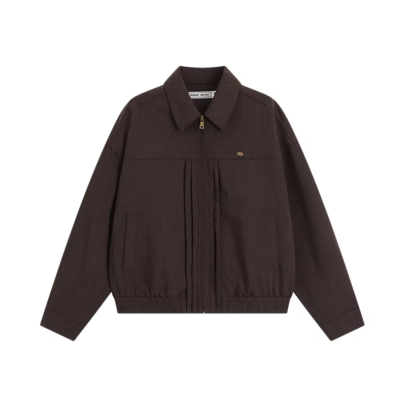 Bobbybecky Vintage Simple Extrafine Wool Jacket Turn-down Collar Loose Knife West Pants Casual Style Women's Short Coat