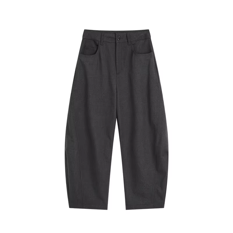 Bobbybecky Vintage Simple Extrafine Wool Jacket Turn-down Collar Loose Knife West Pants Casual Style Women's Short Coat