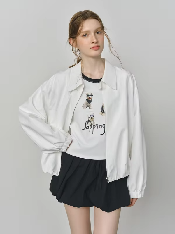 FSLE 2025 New French Barn-Style Raw Glamour Short Jacket Women's Spring Autumn New Arrival Loose Fit Oversize Workwear Coat