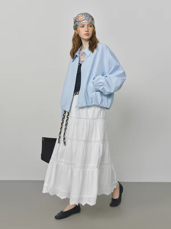 FSLE 2025 New French Barn-Style Raw Glamour Short Jacket Women's Spring Autumn New Arrival Loose Fit Oversize Workwear Coat