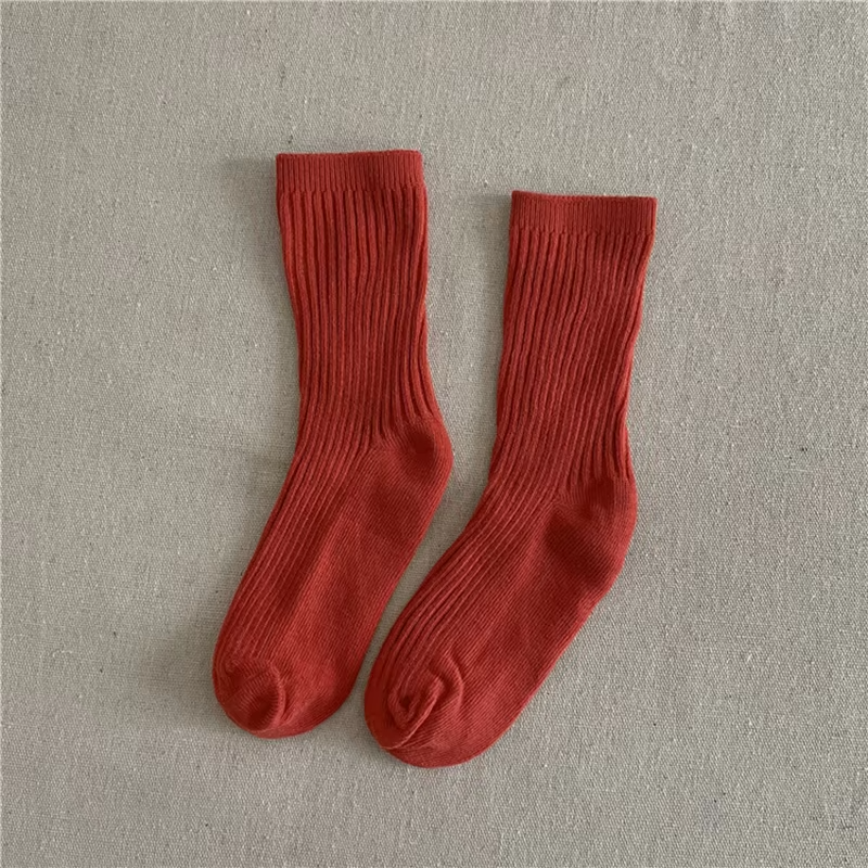 Solid Color Children's Casual Socks Ribbed Boys Girls School Sock Toddlers Ankle Sock Cotton Striped Baby Socken For Kids 1-10Y
