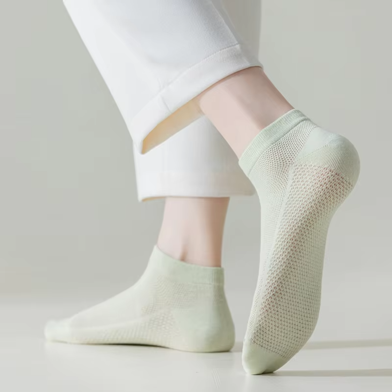 1 Pair Cool Woman Summer Socks Cotton Ankle Sock Short Thin Mesh Breathable Sock Short Low Colorful  Girl Sock